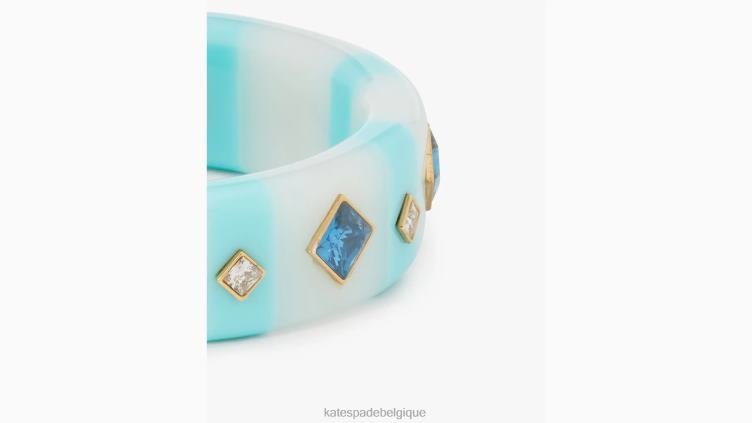 voir le bracelet à rayures Kate Spade femmes accessoires D8288976 bleu clair multicolore