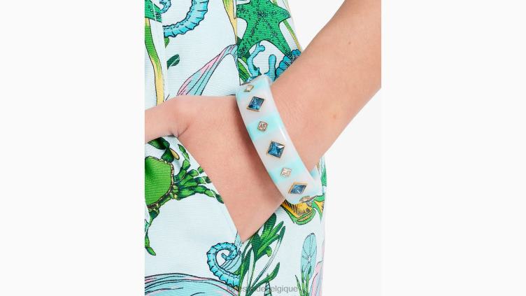 voir le bracelet à rayures Kate Spade femmes accessoires D8288976 bleu clair multicolore