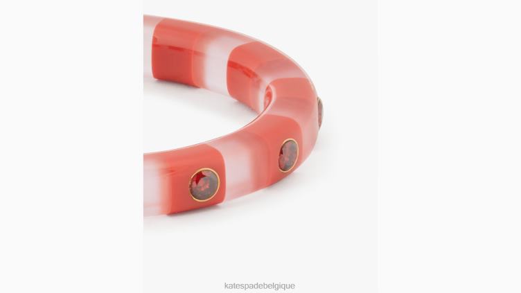 voir un bracelet fin à rayures Kate Spade femmes accessoires D8288974 rose multicolore