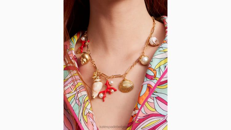 collier à breloques au trésor des récifs Kate Spade femmes accessoires D8288991 multi
