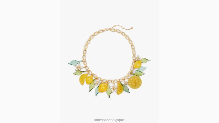 collier de déclaration Fresh squeeze Kate Spade femmes accessoires D8288999 jaune multicolore