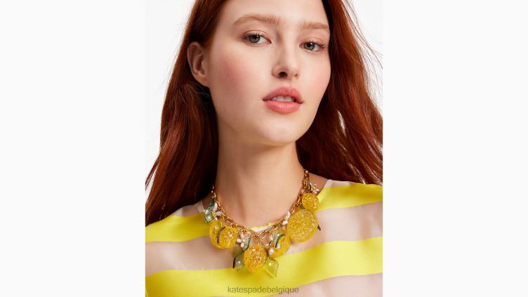 collier de déclaration Fresh squeeze Kate Spade femmes accessoires D8288999 jaune multicolore