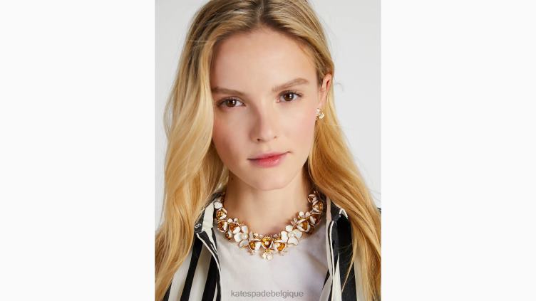 collier de déclaration de lancer de bouquet Kate Spade femmes accessoires D82881193 blanc multicolore