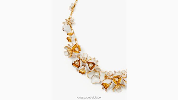 collier de déclaration de lancer de bouquet Kate Spade femmes accessoires D82881193 blanc multicolore