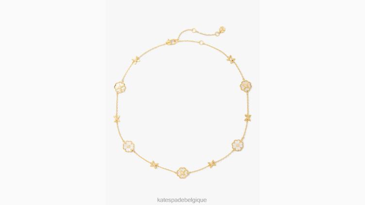 collier à dispersion de fleurs du patrimoine Kate Spade femmes accessoires D82881169 crème/or