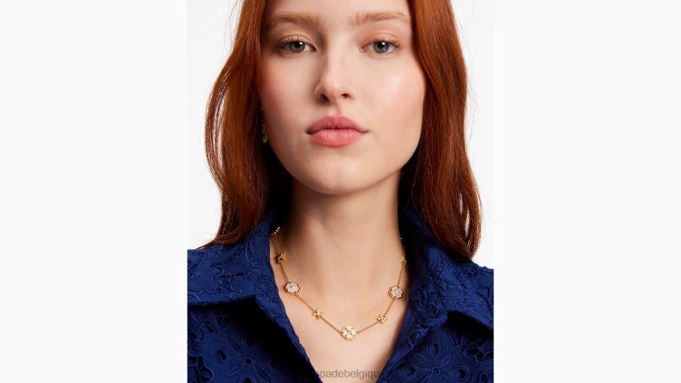 collier à dispersion de fleurs du patrimoine Kate Spade femmes accessoires D82881169 crème/or