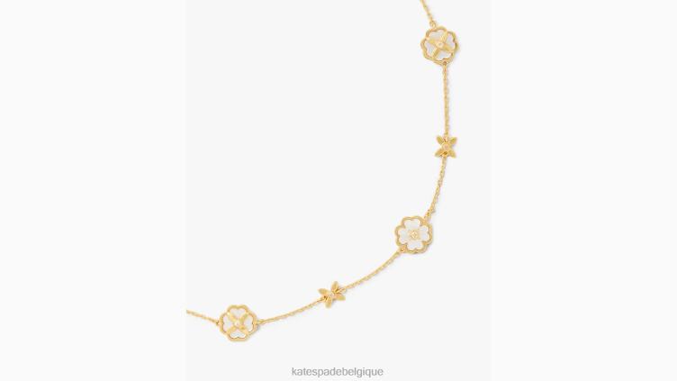 collier à dispersion de fleurs du patrimoine Kate Spade femmes accessoires D82881169 crème/or