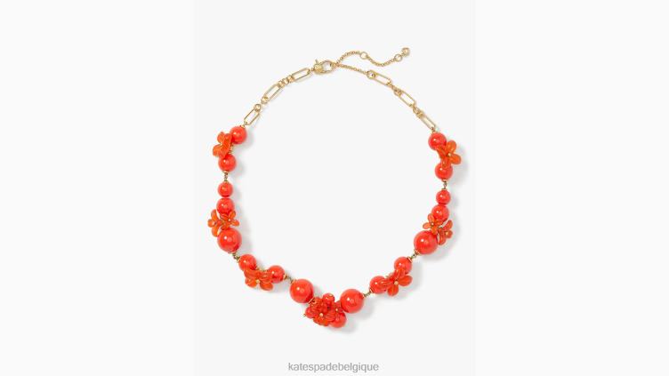 collier fraîchement cueilli Kate Spade femmes accessoires D82881019 rouge multicolore