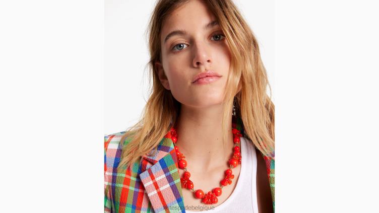 collier fraîchement cueilli Kate Spade femmes accessoires D82881019 rouge multicolore
