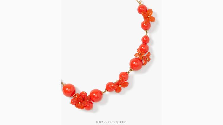 collier fraîchement cueilli Kate Spade femmes accessoires D82881019 rouge multicolore
