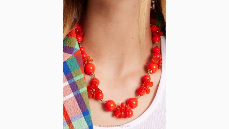 collier fraîchement cueilli Kate Spade femmes accessoires D82881019 rouge multicolore