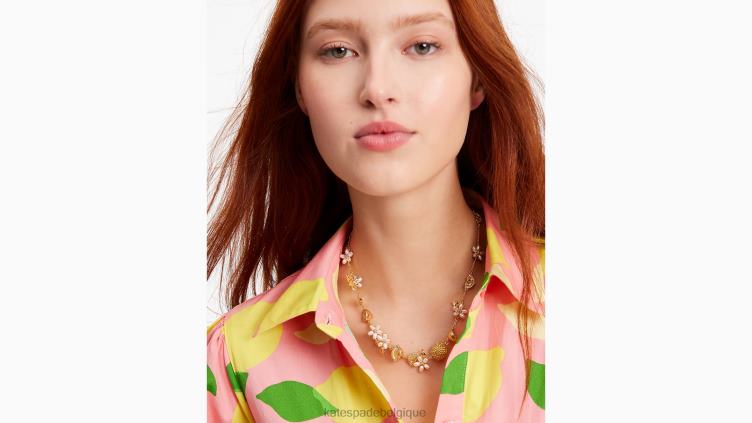 collier fraîchement pressé Kate Spade femmes accessoires D82881004 jaune multicolore