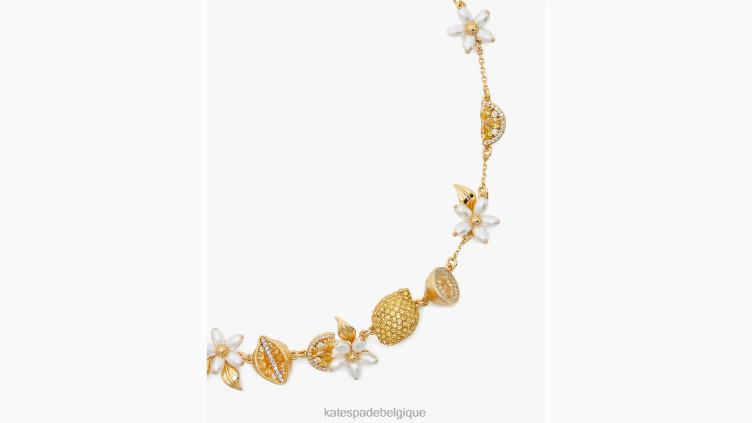 collier fraîchement pressé Kate Spade femmes accessoires D82881004 jaune multicolore
