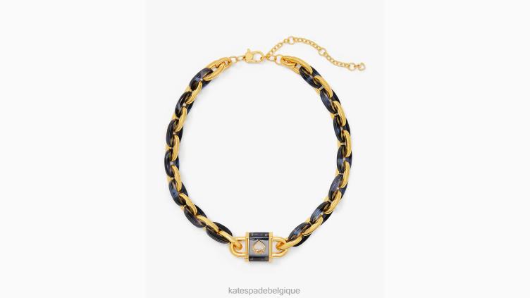 collier à maillons avec cadenas et déclaration Kate Spade femmes accessoires D82881020 marine