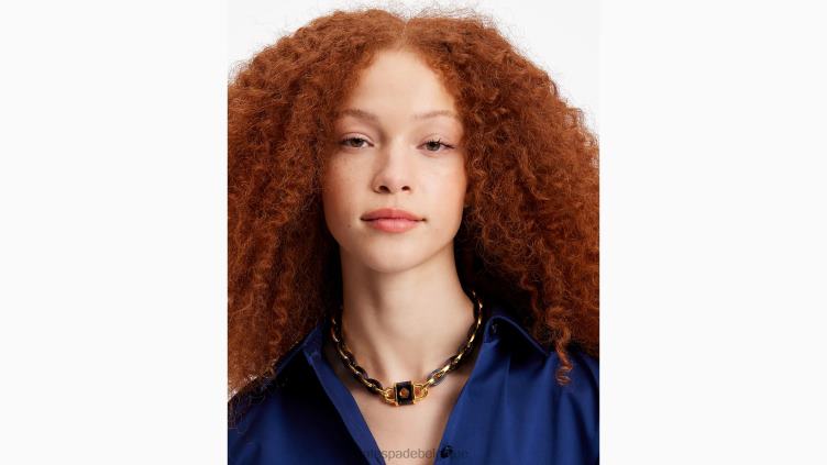collier à maillons avec cadenas et déclaration Kate Spade femmes accessoires D82881020 marine