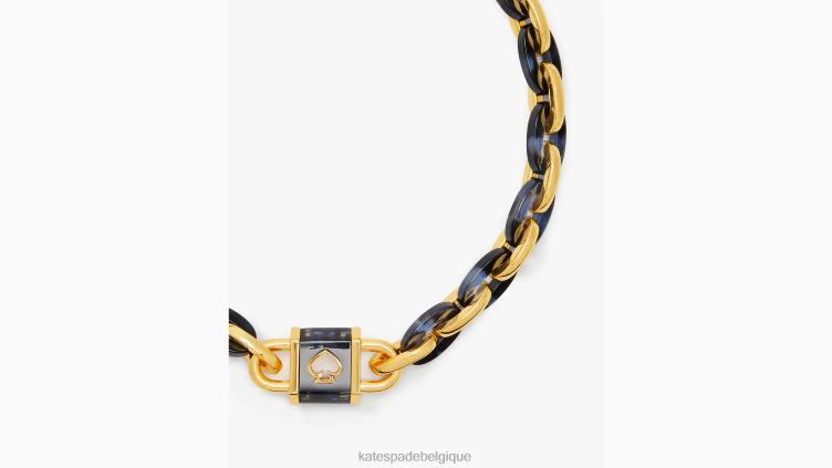 collier à maillons avec cadenas et déclaration Kate Spade femmes accessoires D82881020 marine