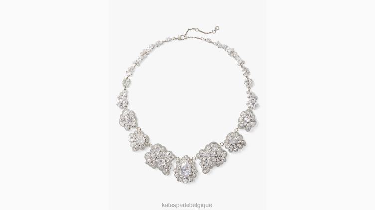 collier tendance en cristal taillé Kate Spade femmes accessoires D82881223 clair/argent
