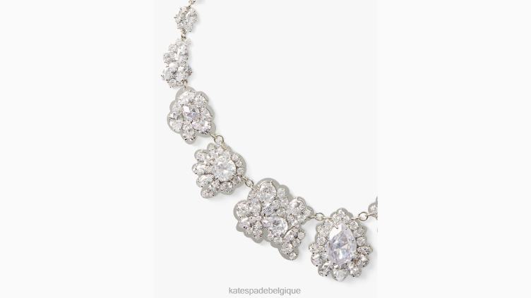 collier tendance en cristal taillé Kate Spade femmes accessoires D82881223 clair/argent