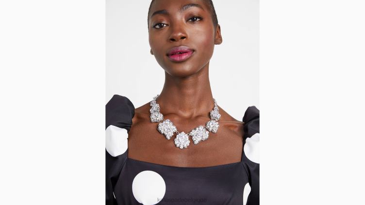 collier tendance en cristal taillé Kate Spade femmes accessoires D82881223 clair/argent