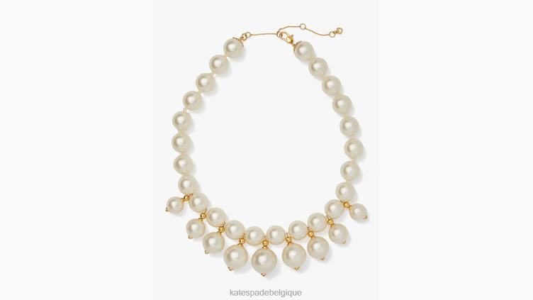 collier tendance perles sur perles Kate Spade femmes accessoires D82881214 crème/or
