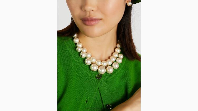 collier tendance perles sur perles Kate Spade femmes accessoires D82881214 crème/or