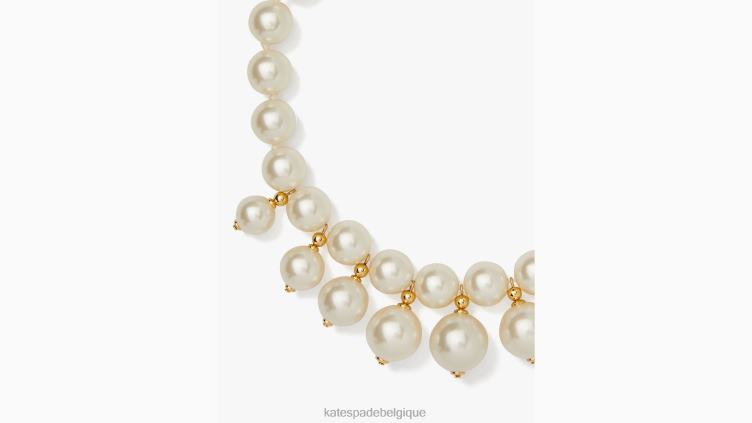 collier tendance perles sur perles Kate Spade femmes accessoires D82881214 crème/or