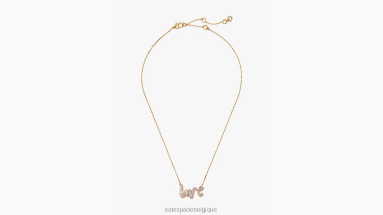 dis oui pendentif amour Kate Spade femmes accessoires D82881190 rose/or
