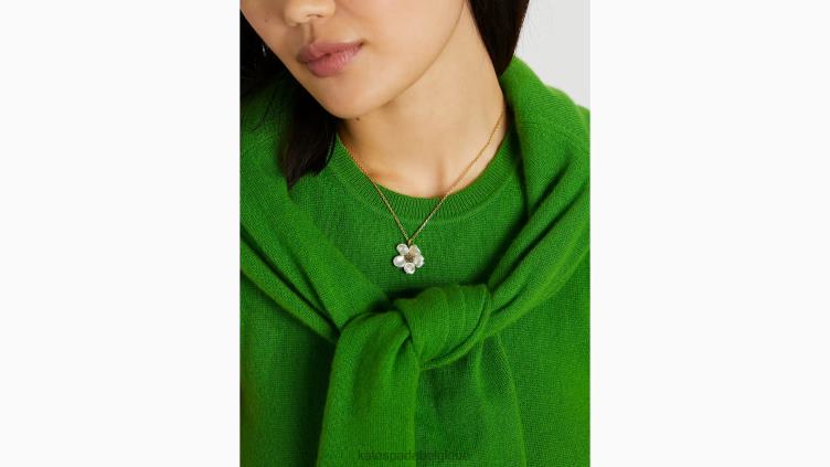 mini pendentif frénésie florale Kate Spade femmes accessoires D82881165 crème/or