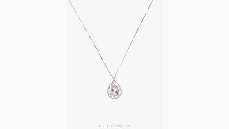 mini pendentif halo pavé de déclarations brillantes Kate Spade femmes accessoires D82881092 clair/argent