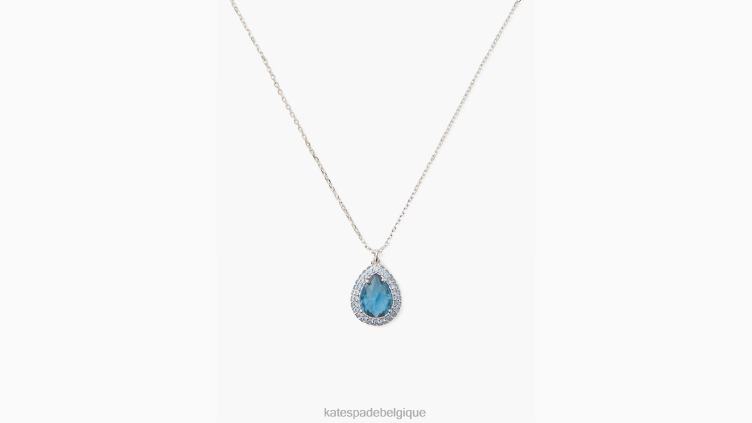 mini pendentif halo pavé de déclarations brillantes Kate Spade femmes accessoires D82881121 bleu/multicolore