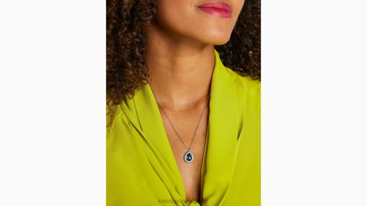 mini pendentif halo pavé de déclarations brillantes Kate Spade femmes accessoires D82881121 bleu/multicolore