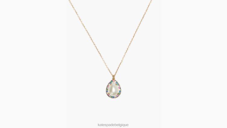 mini pendentif halo pavé de déclarations brillantes Kate Spade femmes accessoires D82881126 crème multi