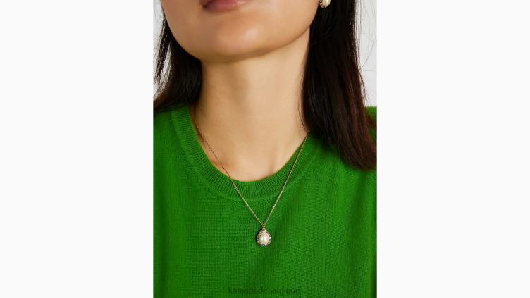mini pendentif halo pavé de déclarations brillantes Kate Spade femmes accessoires D82881126 crème multi