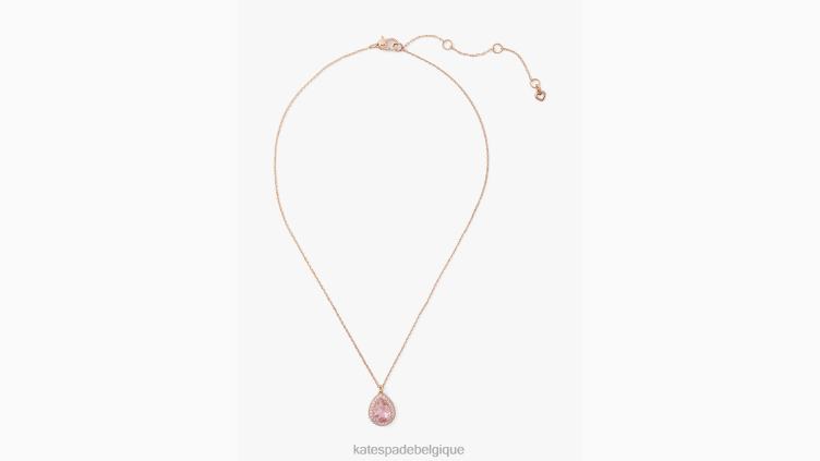 mini pendentif halo pavé de déclarations brillantes Kate Spade femmes accessoires D82881140 rose multicolore