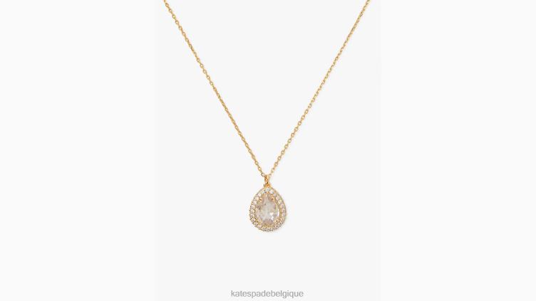 mini pendentif halo pavé de déclarations brillantes Kate Spade femmes accessoires D82881181 clair/or