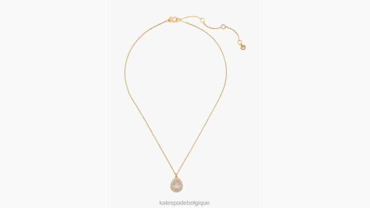 mini pendentif halo pavé de déclarations brillantes Kate Spade femmes accessoires D82881181 clair/or