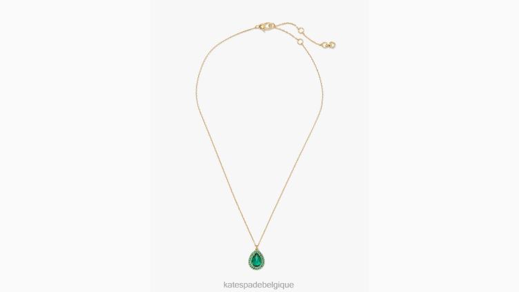 mini pendentif halo pavé de déclarations brillantes Kate Spade femmes accessoires D82881185 vert multicolore