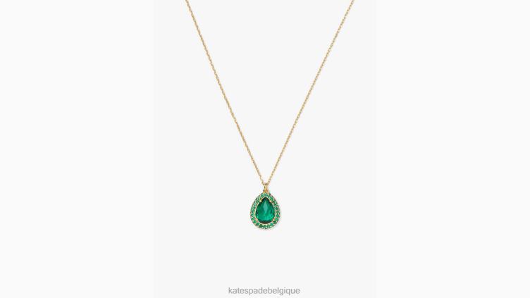 mini pendentif halo pavé de déclarations brillantes Kate Spade femmes accessoires D82881185 vert multicolore