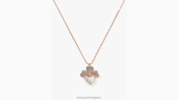 mini pendentif pensée précieuse Kate Spade femmes accessoires D82881162 crème multi/or rose