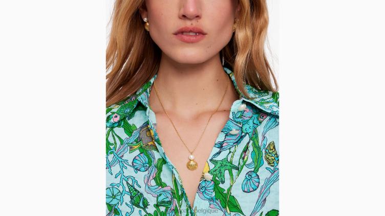 mini pendentif trésor de récif Kate Spade femmes accessoires D8288993 or multicolore