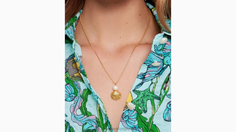 mini pendentif trésor de récif Kate Spade femmes accessoires D8288993 or multicolore