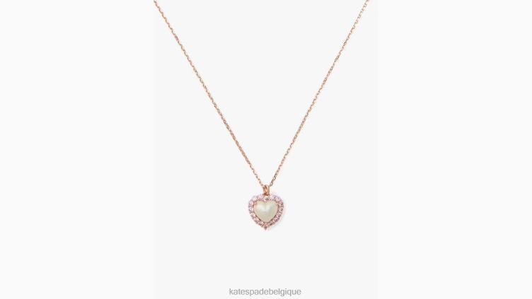 mon mini pendentif amour Kate Spade femmes accessoires D82881194 crème/or rose