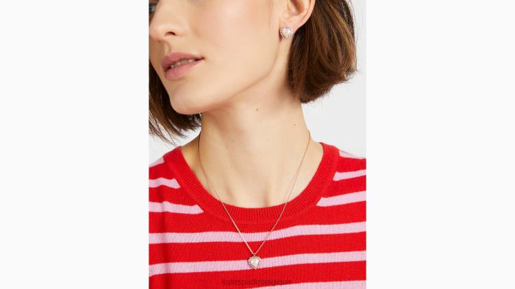 mon mini pendentif amour Kate Spade femmes accessoires D82881194 crème/or rose