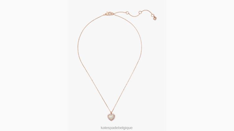 mon mini pendentif amour Kate Spade femmes accessoires D82881194 crème/or rose
