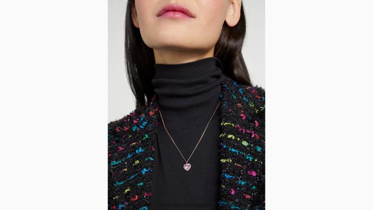 mon pendentif coeur pavé d'amour Kate Spade femmes accessoires D82881090 rose/or rose