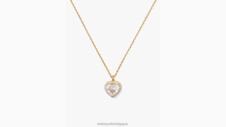 mon pendentif coeur pavé d'amour Kate Spade femmes accessoires D82881116 clair/or