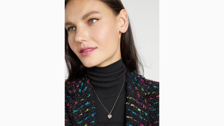 mon pendentif coeur pavé d'amour Kate Spade femmes accessoires D82881116 clair/or