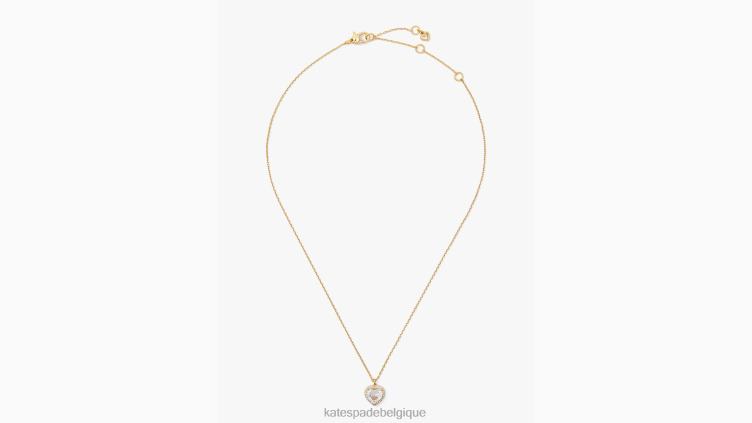 mon pendentif coeur pavé d'amour Kate Spade femmes accessoires D82881116 clair/or