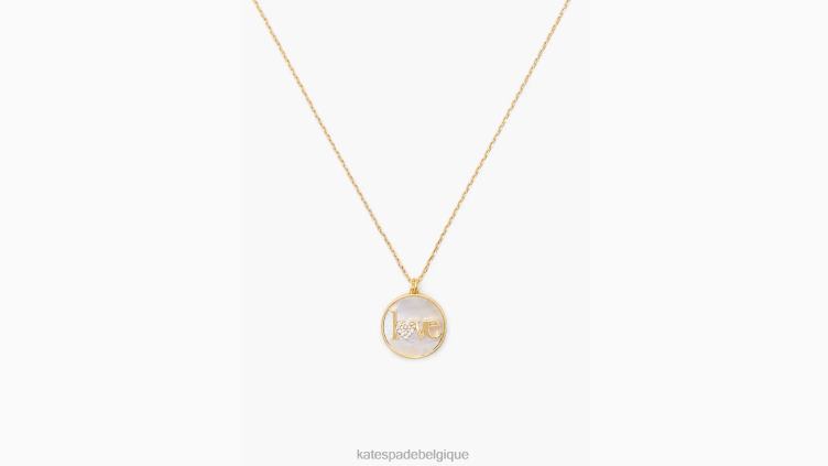pendentif amour porte-bonheur Kate Spade femmes accessoires D82881237 crème/or