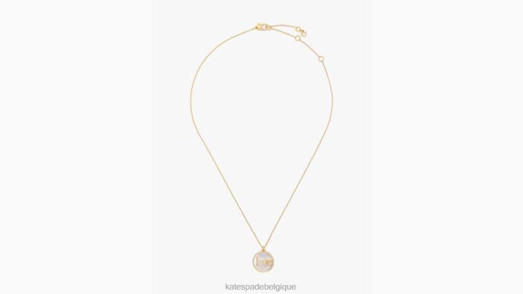 pendentif amour porte-bonheur Kate Spade femmes accessoires D82881237 crème/or